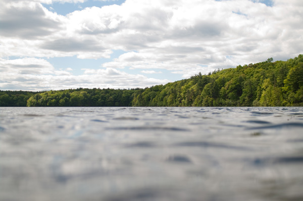 a photograph of Walden Pond