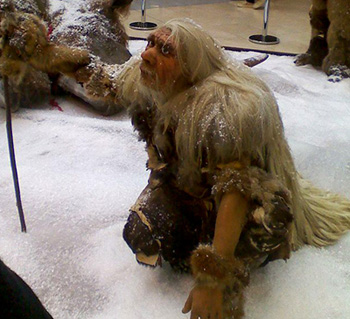 aan artists representation of a Neanderthal man