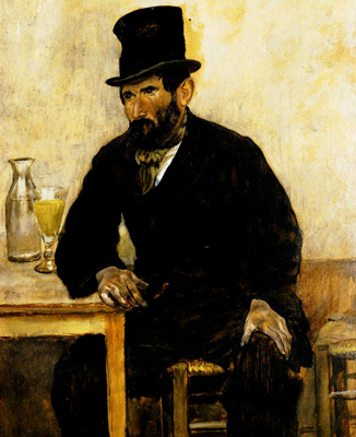 a man sitting by himself at a caf� table
